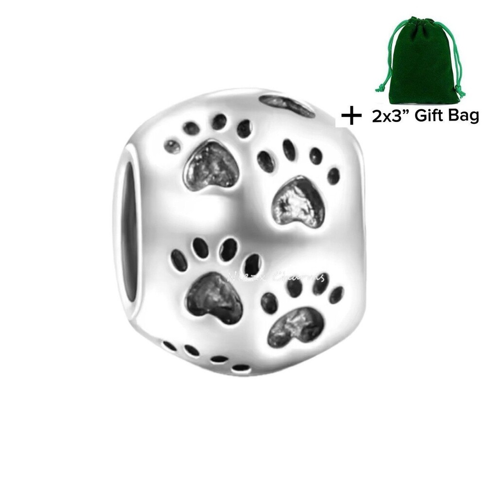 Paws Charm Bead | 925 Silver | Brand New